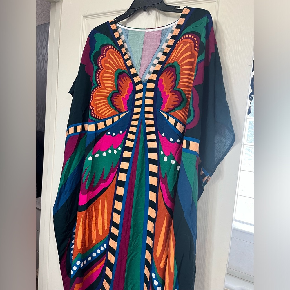 Boho Colorful Swim Cover Up Dress